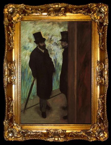 framed  Edgar Degas Halevy and Cave Backstage at the Opera, ta009-2